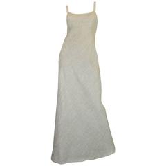 Late 1970s Pauline Trigere Heavy Linen Sculptural Dress 3