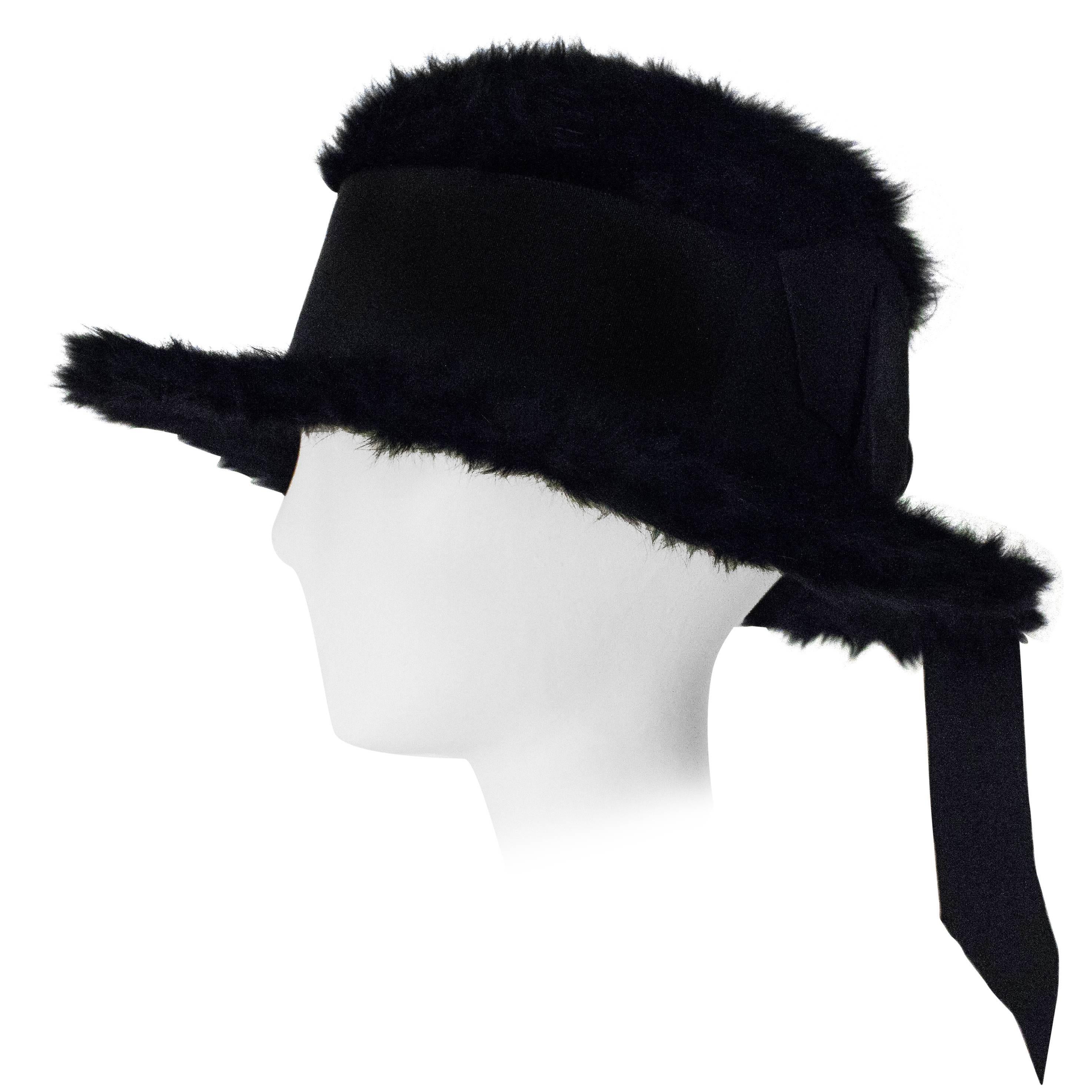1900s Madge Evans Black Beaver Hat For Sale