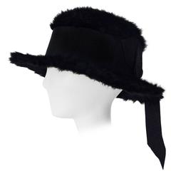 1900s Madge Evans Black Beaver Hat