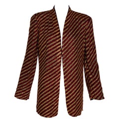 Giorgio Armani - Veste à perles or et rouge