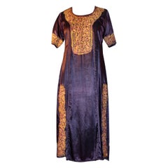 Robe caftan brodée indienne