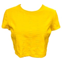Top court Icons Chanel CC jaune