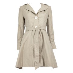Smythe Beige Belt Button Down Trench Coat Size S