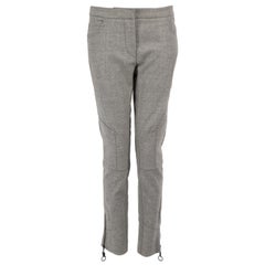 Louis Vuitton - Pantaloni slim in lana grigia con polsino a zip - taglia M. I.