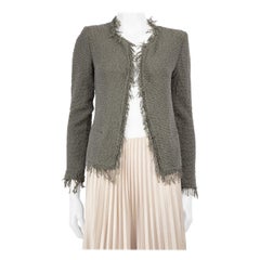 Iro Grau Drapieren Offene Front Strickjacke Größe XS