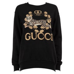 Gucci Black Tiger Embroidered Sweatshirt Size XXS