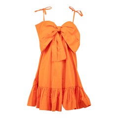 MSGM Orange Bow Accent Mini Dress Size XS