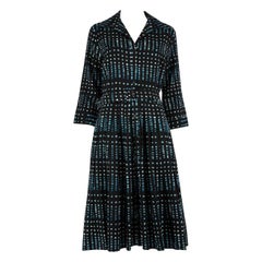 Samantha Sung - Robe midi ceinturée à pois bleus, taille XL
