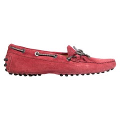 Mocasines Tod's de piel de ante burdeos talla IT 34