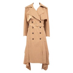 Chloé Trench-coat à motif vichy Brown Taille L