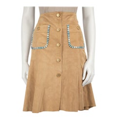Missoni Falda con Bolsillo de Ante Beige Talla L