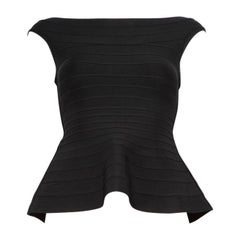 Herve Leger Schwarz Bandage Top Größe S