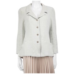 Chanel 2000 Blue Wool Tweed Cruise Jacket Size XXXL