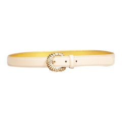 Escada Gürtel aus goldenem Leder mit Kettenschnalle
