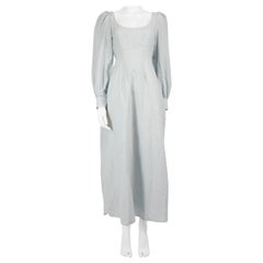 Brock Collection Blue Bow Detail Maxi Dress Size S