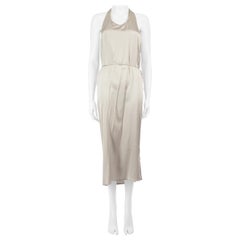 Baserange Grey Halter Neck Wrap Dress Size S