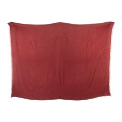 Hermès Burgundy Cashmere Scarf
