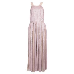 Tibi Pink Silk Sequin Embellished Maxi Dress Size XS
