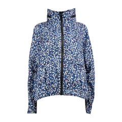 Kenzo Blue Floral Print Windbreaker Jacket Size XL