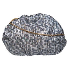 Loewe - Pochette avec fermoir et chaîne à paillettes - Gris