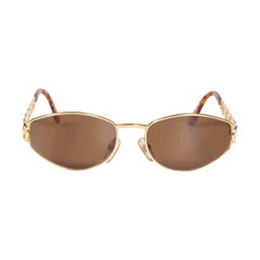 Dior Brown Vintage CD Logo Sunglasses