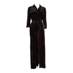 L'Agence Black Velvet Belted Dress Size XS