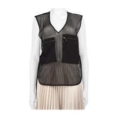Gilet à poches en filet de poisson noir Off-White Taille S