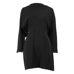 A.L.C. Black Drape Neckline Mini Dress Taille M