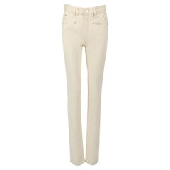 Isabel Marant Ecru Straight Leg Jeans Size S