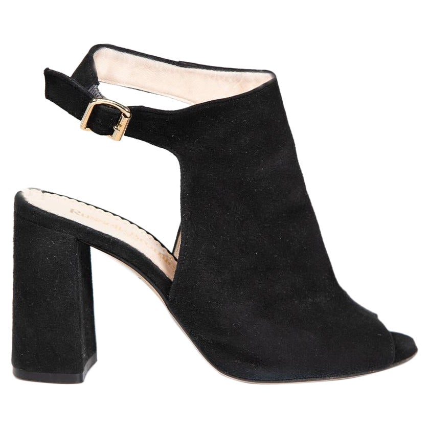 Russell & Bromley Sandalias abiertas de ante negro talla IT 36.5 en venta