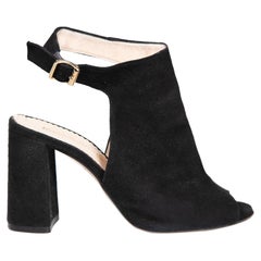 Russell & Bromley Sandalias abiertas de ante negro talla IT 36.5