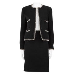 Chanel 1994 Vintage Black Tweed Co-Ord Size XXXL