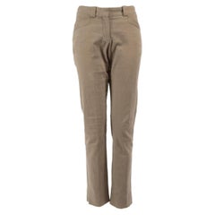 Used Loro Piana Brown Straight Fit Trousers Size S