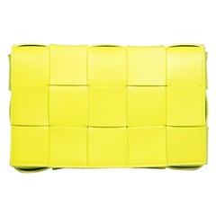 Bottega Veneta Green Leather Cassette Crossbody