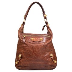 Balenciaga Brown Classic Day Giant 21 Hobo