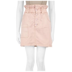 Fendi Pink Denim High-Waisted Mini Skirt Size XXS