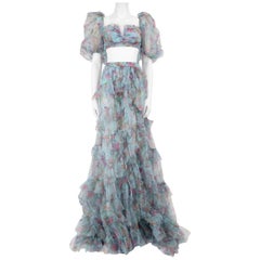 Sherri Hill Floral Print Top & Skirt Co-ord Size XS