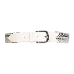 Isabel Marant White Leather Tehora Buckle Detail Belt