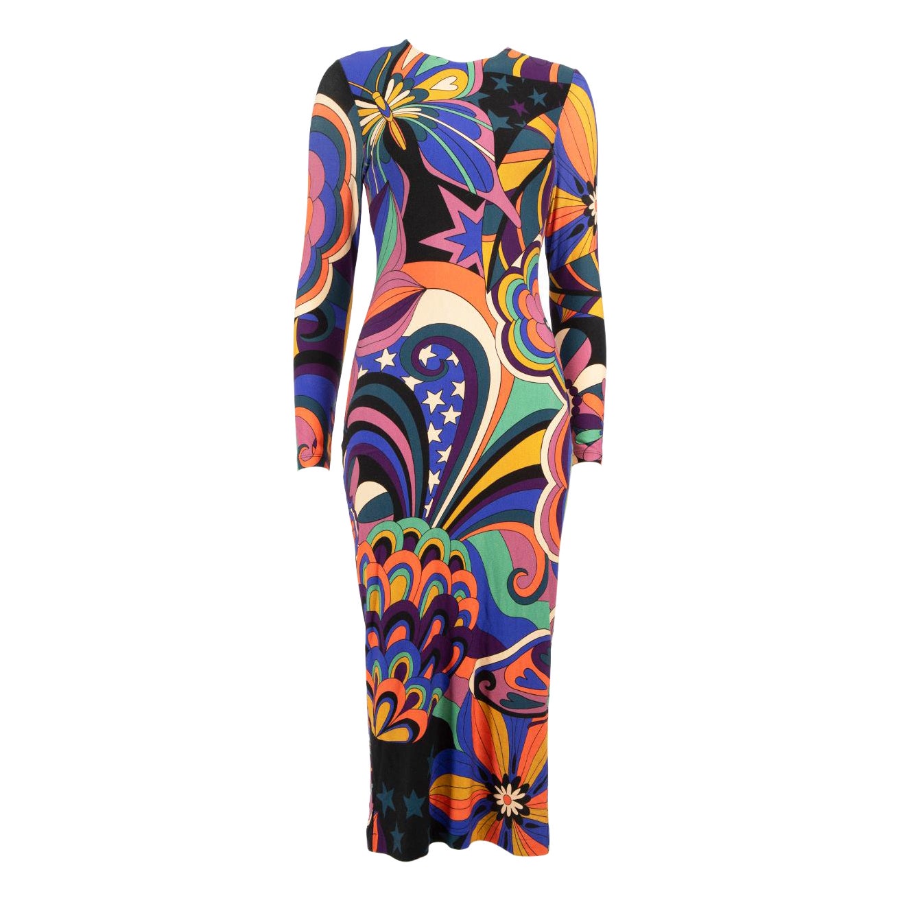 FARM Rio Floral Print Zip-Detail Midi Dress Size XXS For Sale
