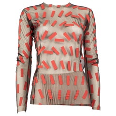 Maison Margiela Black Sheer Pattern Top Size S