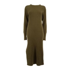 Anine Bing Green Rib Knit Midi Dress Size XS