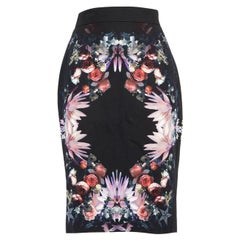 Givenchy Bedruckter Full-Zip-Bleistiftrock mit Blumendruck Größe M