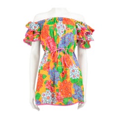 Mini Vestido Zimmermann Estampado Floral Detalle Ruch Talla S