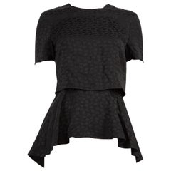 Alexander McQueen Black Abstract Pattern Top Size XS