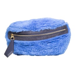 Max Mara Blue Shearling Belt Bag