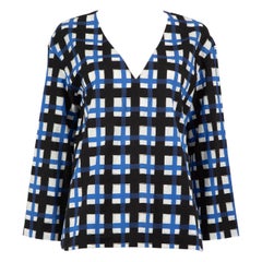 Marni Check Pattern V-Neck Top Size M