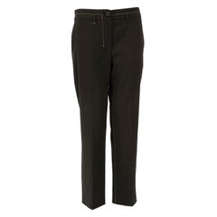 Helmut Lang Black Stitch Detail Straight Trousers Size S