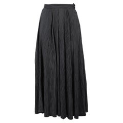 Issey Miyake Black Midi Pleated Skirt Size S
