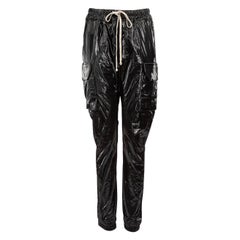 Schwarze DRKSHDW-Jogginghose mit reflektierendem Kordelzug von Rick Owens, Größe S