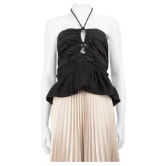 Ulla Johnson Schwarzer Neckholder Trägerloses Top Größe XL